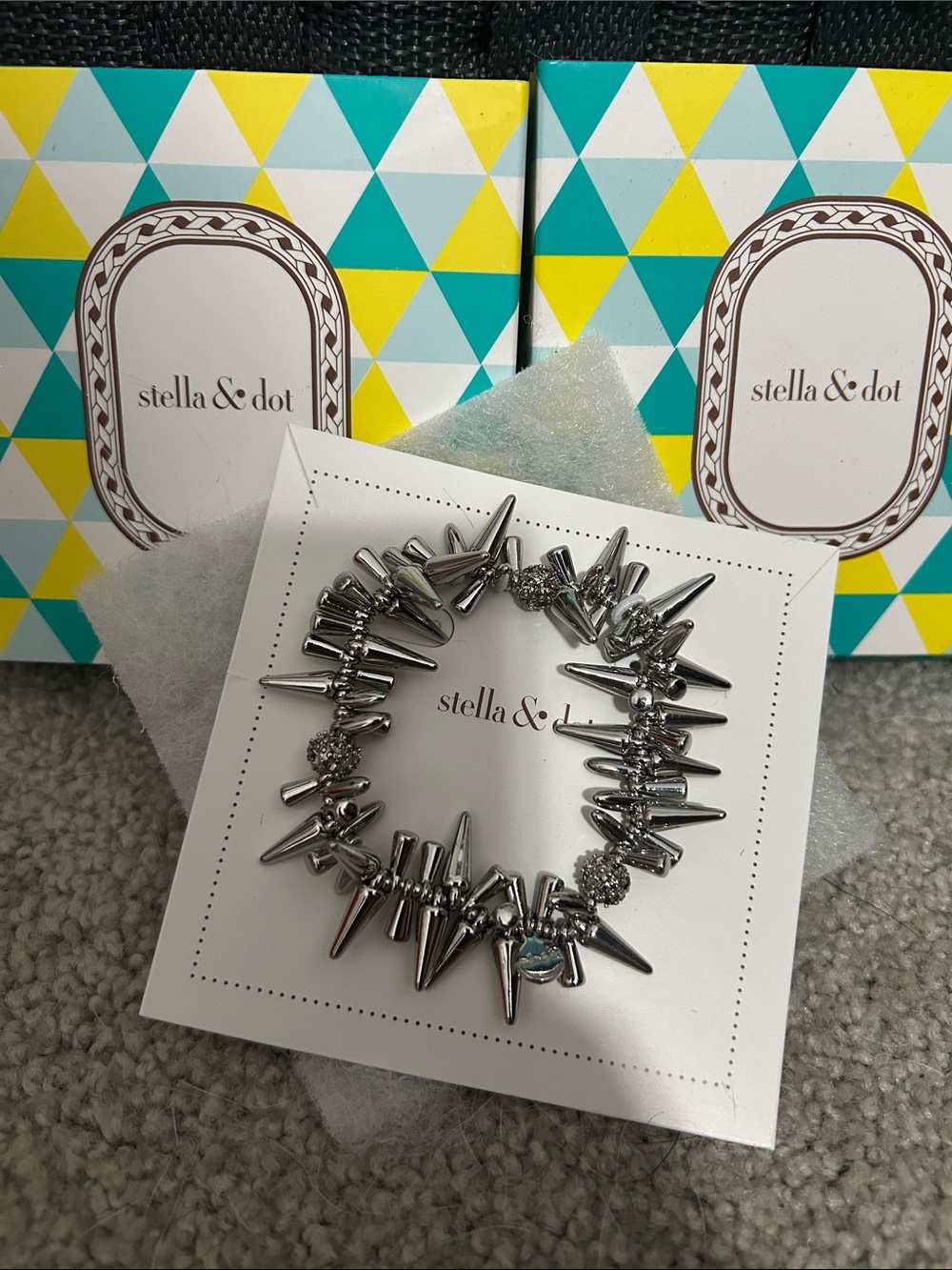 Stella & Dot Silver Renegade Bracelet